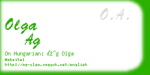 olga ag business card